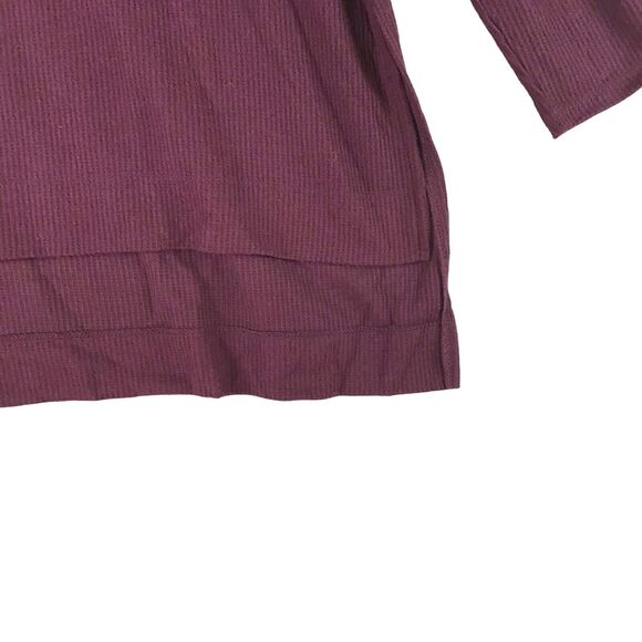 Ady P Womens Medium Oversized Tunic Sweater Maroon Cowl Neck High Low Hem NWOT - Picture 10 of 14